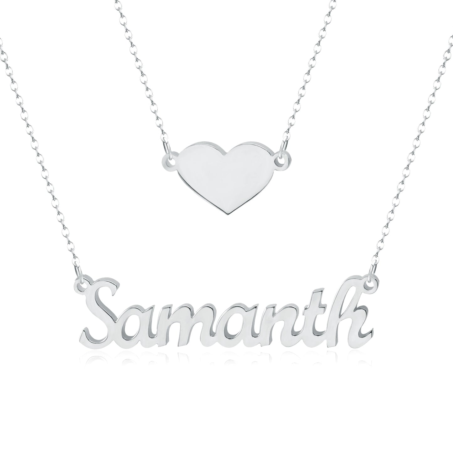 Custom Name Necklace with Heart