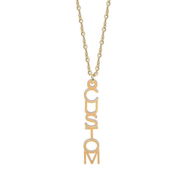 Vertical Straight Letter Necklace