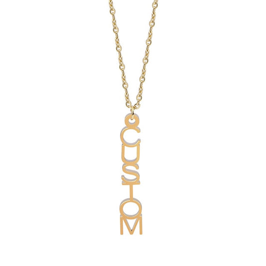 Vertical Straight Letter Necklace