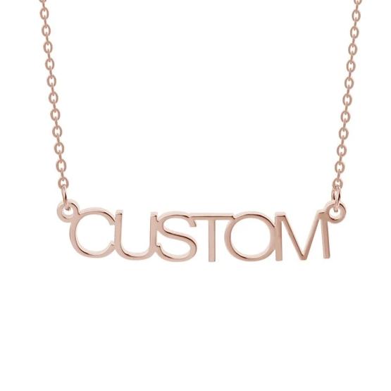 Straight Letter Custom Name Necklace