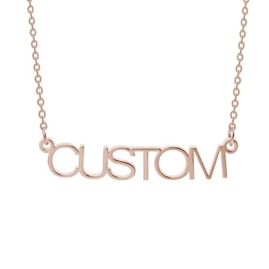 Straight Letter Custom Name Necklace